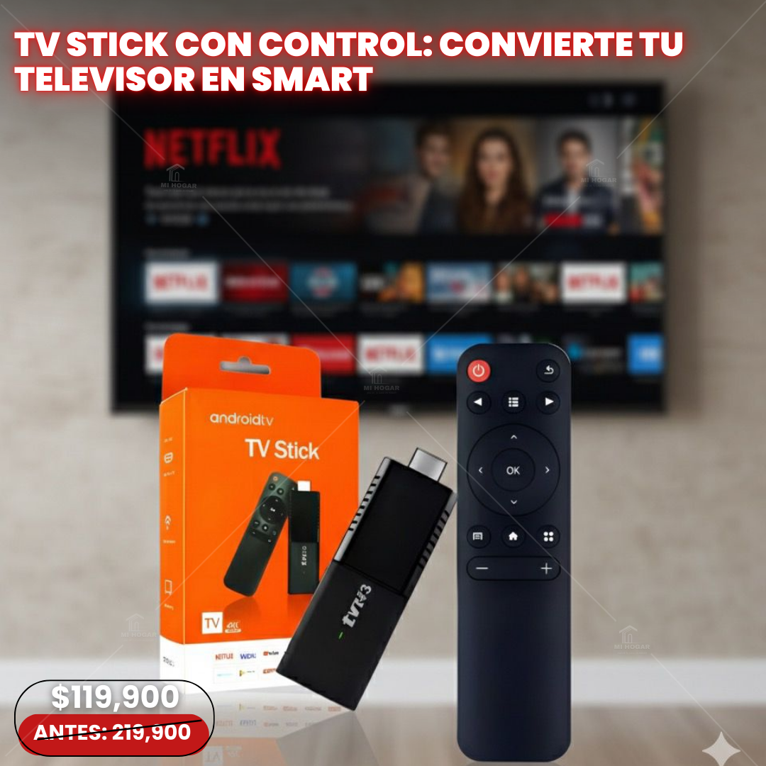 Tv Stick con Control Remoto: Convierte tu Tv en Smart
