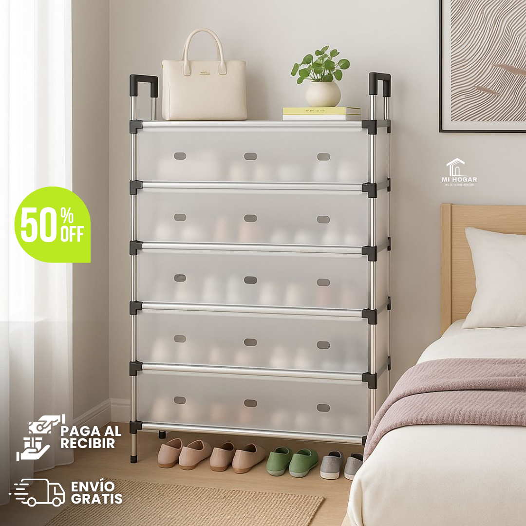 Zapatero de 5 Niveles para 18 Pares con Cajones