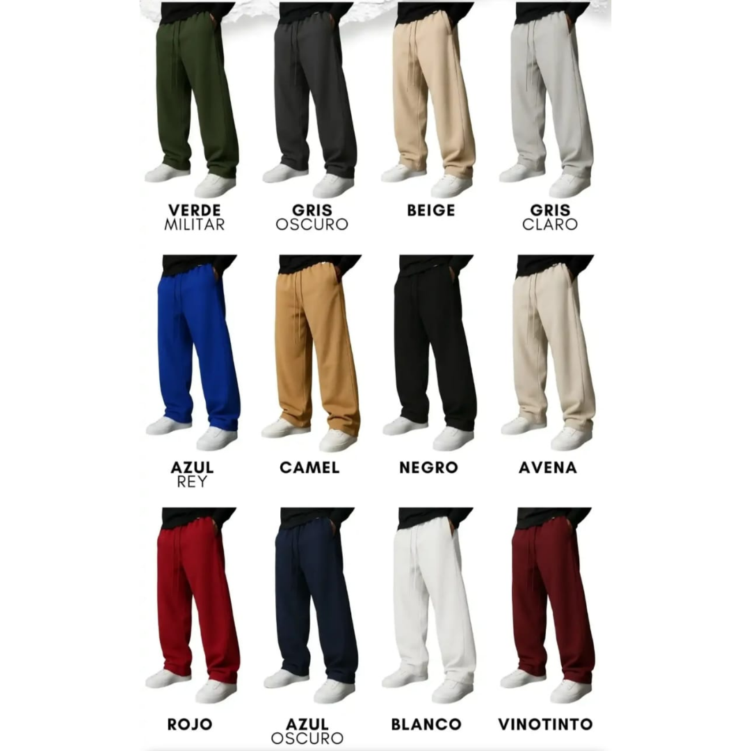 Jogger Hombre Premium Bota Recta Cómodo y Fresco | Algodón 100%