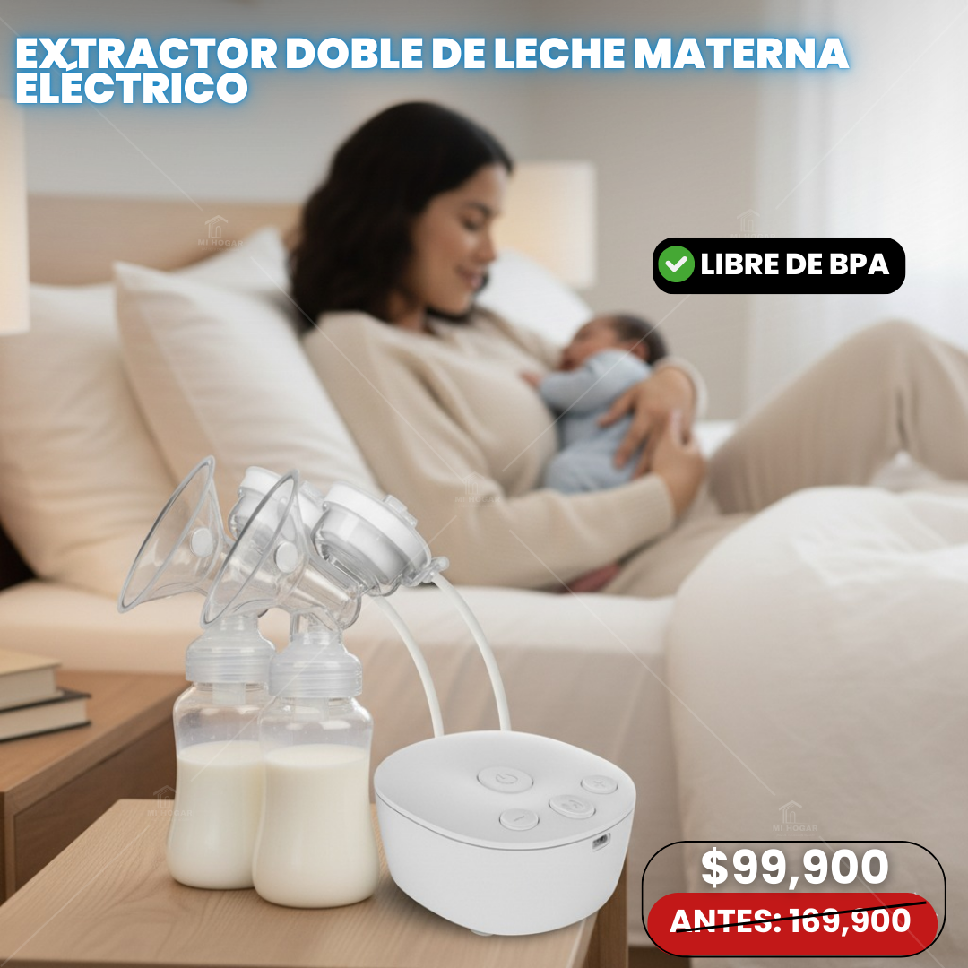 Extractor Doble de Leche Materna Eléctrico