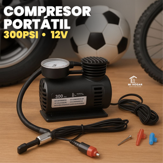 Compresor Portátil para Bicicletas, Motos y Carro  | 300PSI