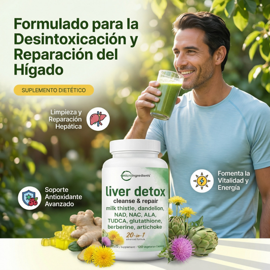 LiverDetox™ Elimina toxinas y grasas x120 Cápsulas
