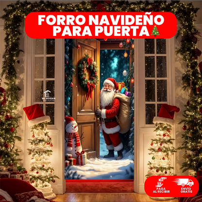 🎄Forro Navideño para Puerta | Medida Estándar