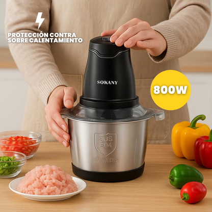 Molino Picador Eléctrico Acero Inoxidable 2Litros