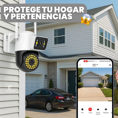 Cámara de Seguridad de Doble Lente Tecnología 360°