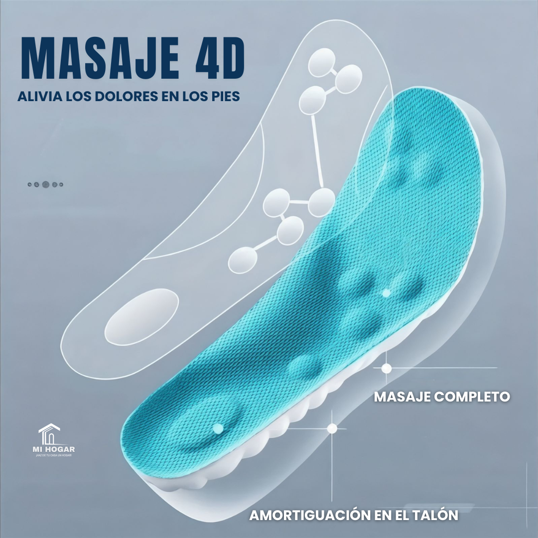 Plantillas 4D Ortopédicas Antifatiga con Espuma Viscoelástica