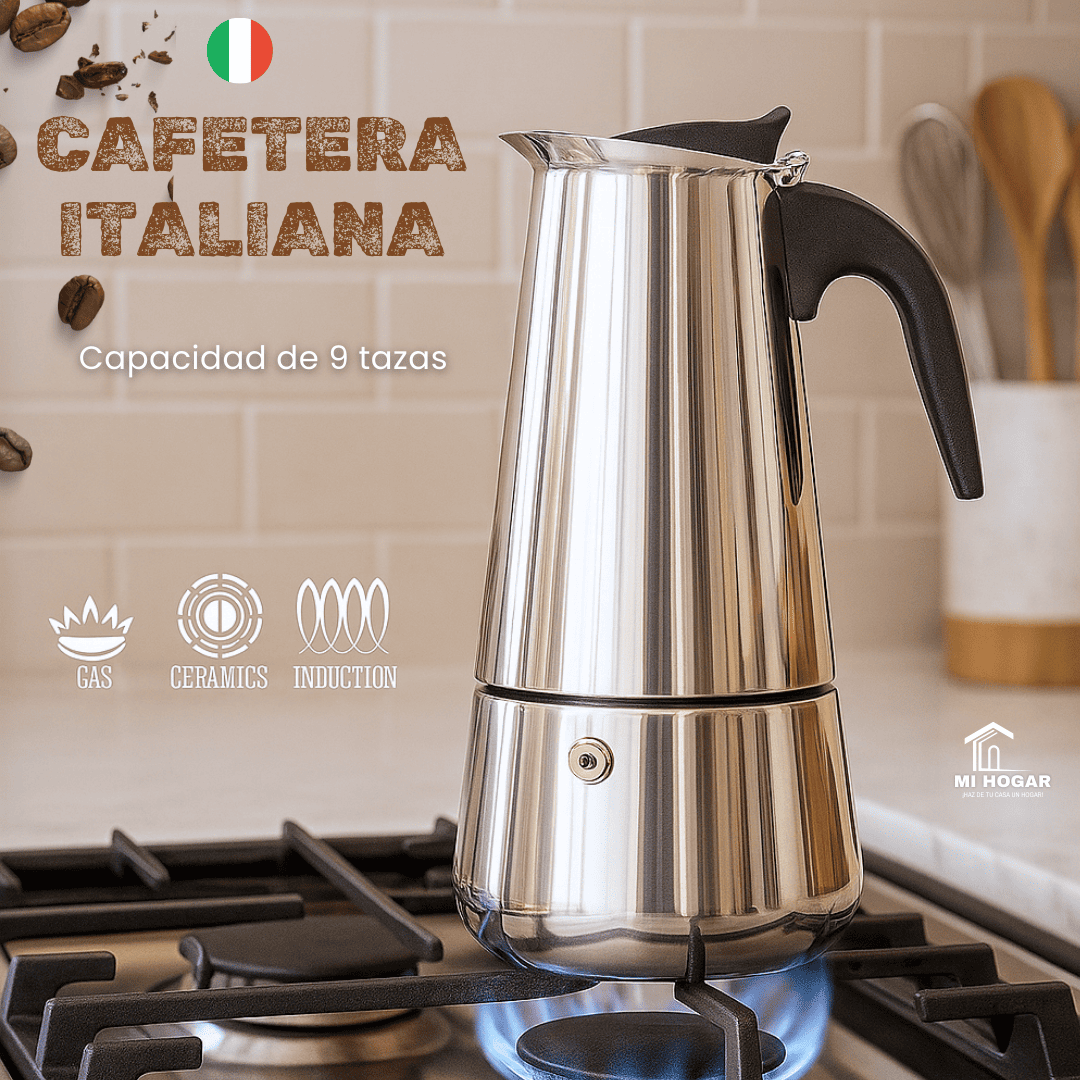 Cafetera Italiana de 9 tazas Capacidad 450ml