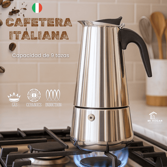 Cafetera Italiana de 9 tazas Capacidad 450ml