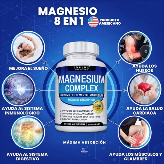 Magnesio Complex 8 en 1 x90 Cápsulas