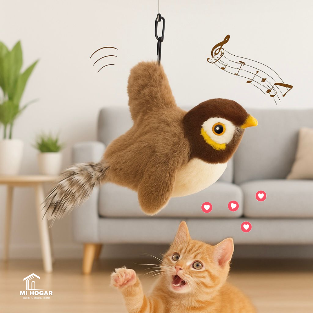 Pájaro Interactivo con Motor para Gatitos