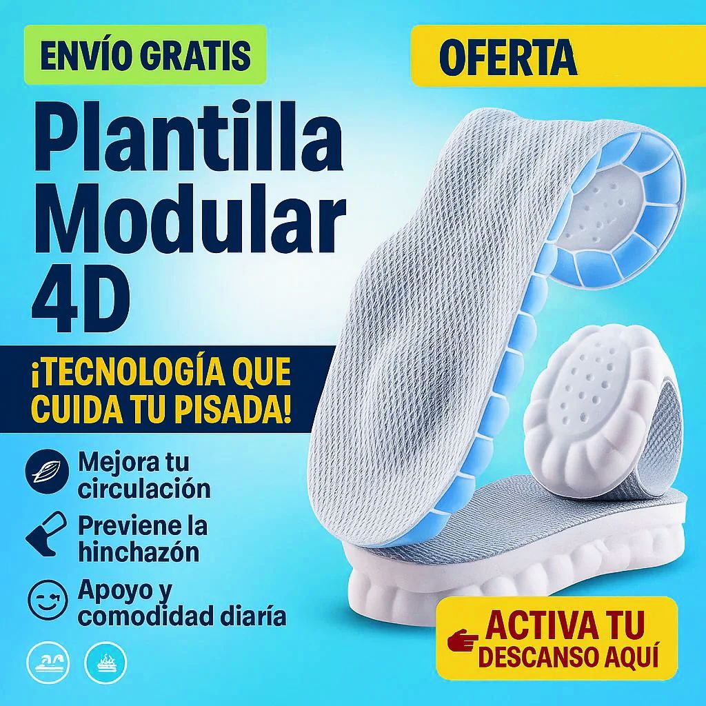 Plantillas 4D Ortopédicas Antifatiga con Espuma Viscoelástica