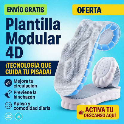 Plantillas 4D Ortopédicas Antifatiga con Espuma Viscoelástica