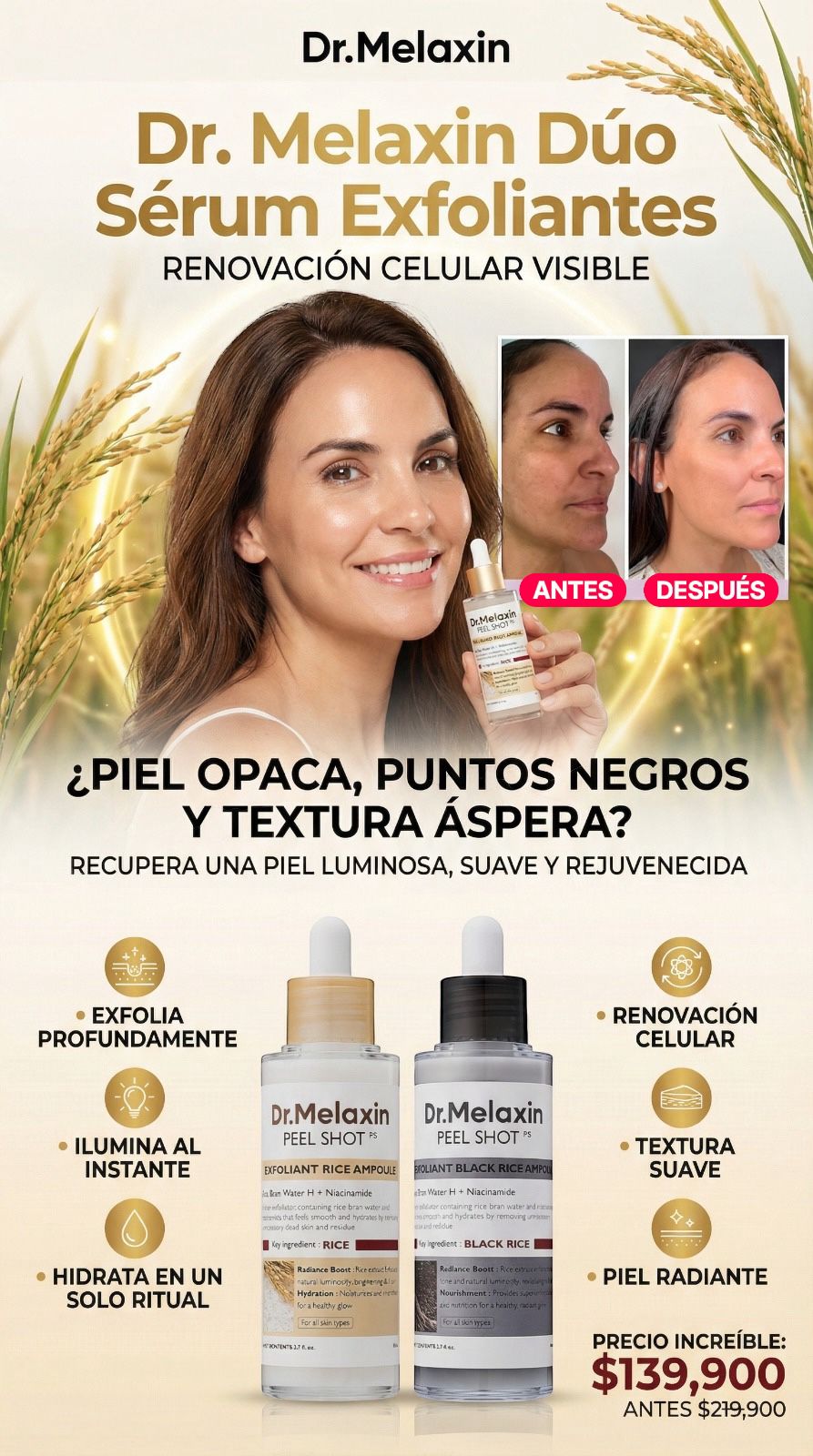 Dr. Melaxin Dúo Sérum Exfoliantes – Renovación Celular Visible