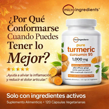 Turmeric® Curcumin 95% -Alivio natural para el dolor de rodillas y articulaciones
