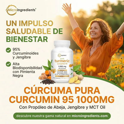 Turmeric® Curcumin 95% -Alivio natural para el dolor de rodillas y articulaciones