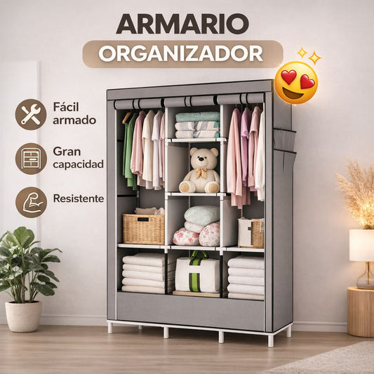 Multirack® | Clóset Armable de 3 Cuerpos con Forro