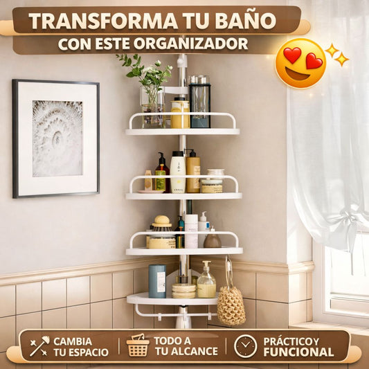 Rack Esquinero para Baño 4 Niveles AJUSTABLE