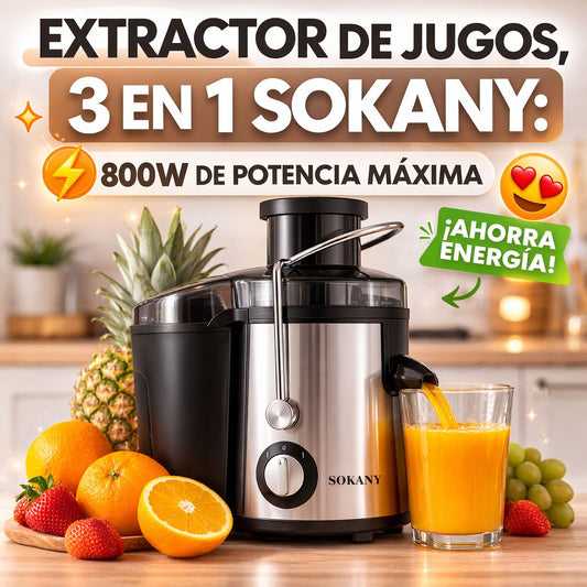 Zumy Pro 800W™ - Extractor de Jugos 3 en 1