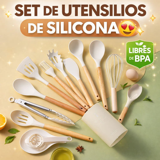 Set Completo de Utensilios de Silicona x12