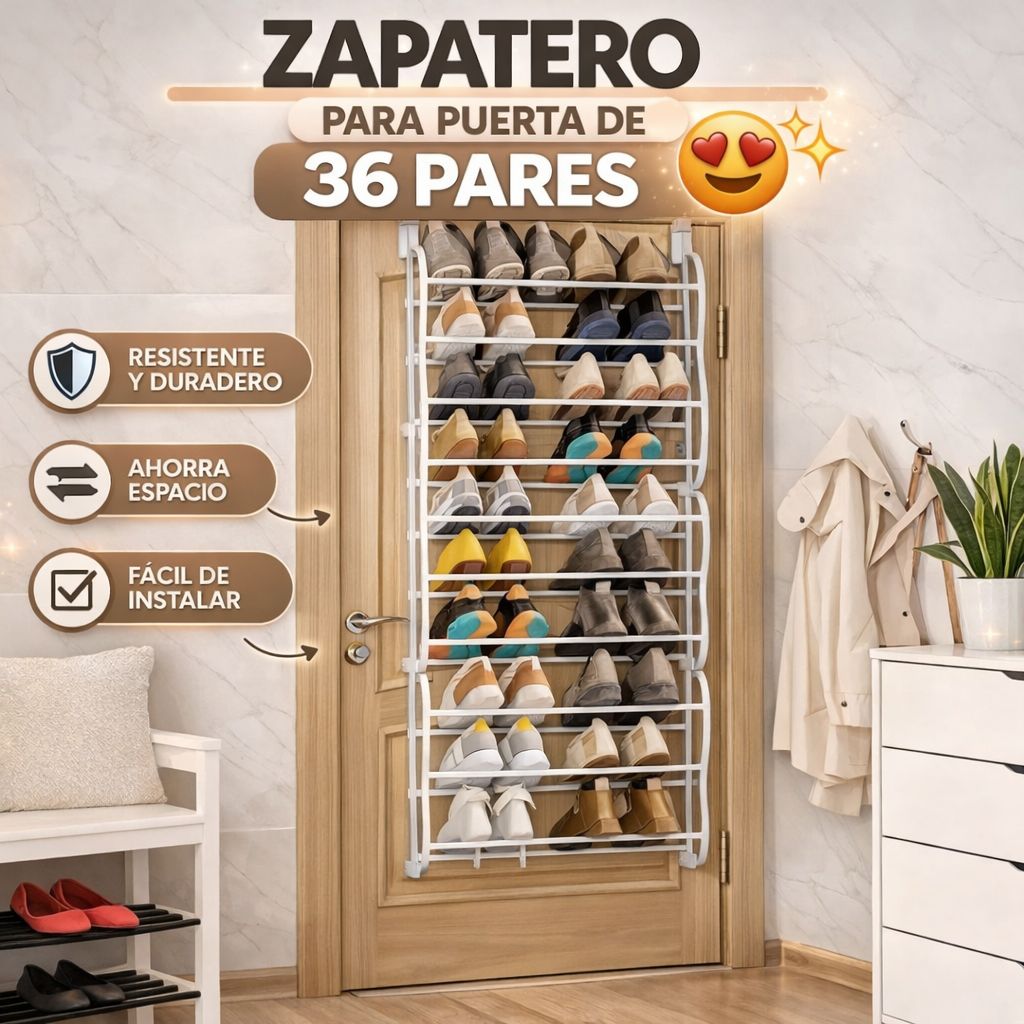 Zapatero Colgante para Puerta / Pared 36 pares