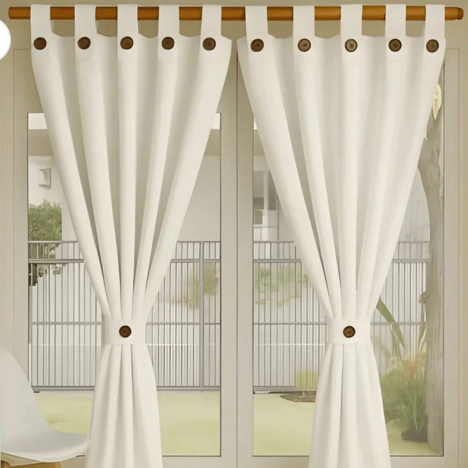 Cortinas Semi Blackout Jacquard 2 Paños 140x210cm