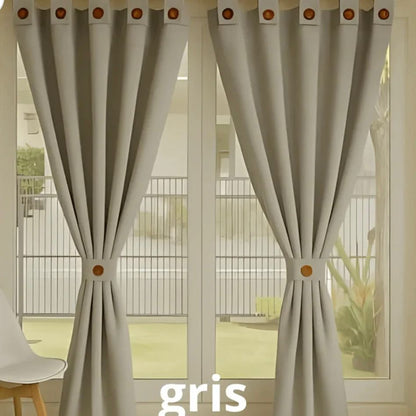 Cortinas Semi Blackout Jacquard 2 Paños 140x210cm