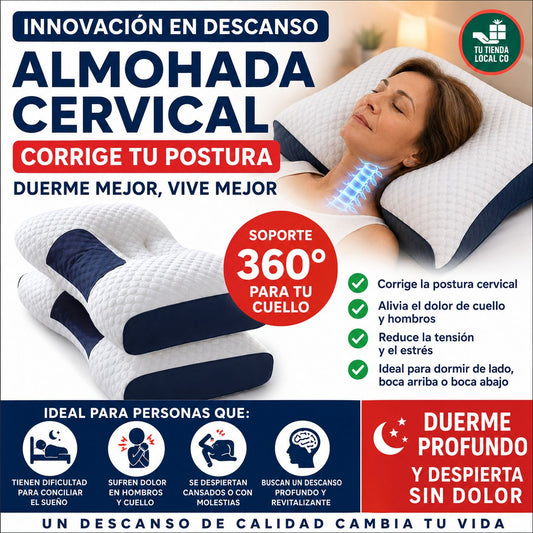 DELUXE ERGONOMIC PLUS | Almohada Ortopédica 3d Con Alineación Cervical Perfecta