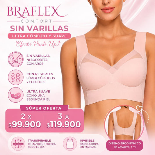 BraFlex Comfort| Brasier sin Varillas Transpirable y Cómodo