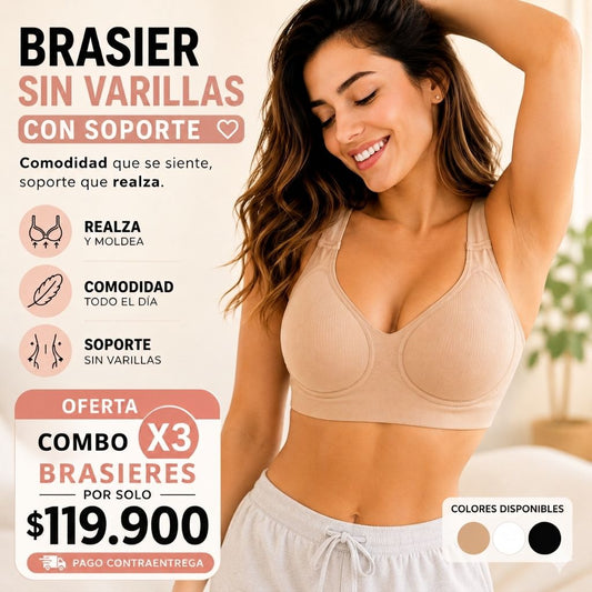 BraFlex Comfort| Brasier sin Varillas Reafirmante y Cómodo