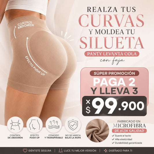 Pantys Levanta Cola con Control Abdomen | Invisible