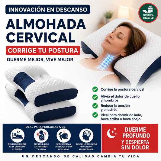 DELUXE ERGONOMIC PLUS | Almohada Ortopédica 3d Con Alineación Cervical Perfecta