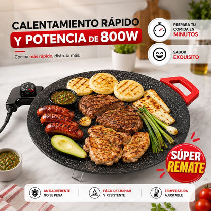 Grillsteak | Parrilla Eléctrica Antiadherente Tipo Coreano 800W