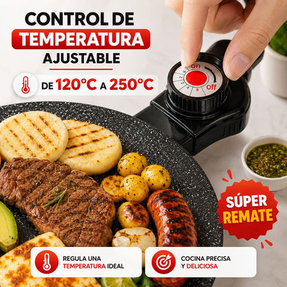 Grillsteak | Parrilla Eléctrica Antiadherente Tipo Coreano 800W