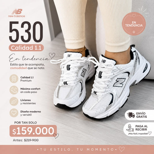 New balance 530 Gris con Azul Dama 1.1 🇺🇸