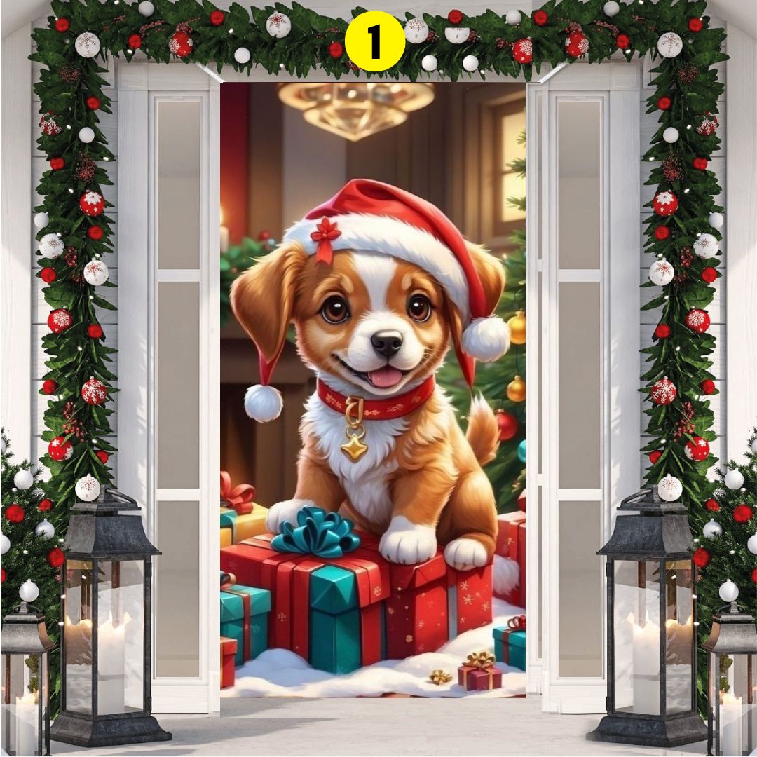 🎄Forro Navideño para Puerta | Medida Estándar