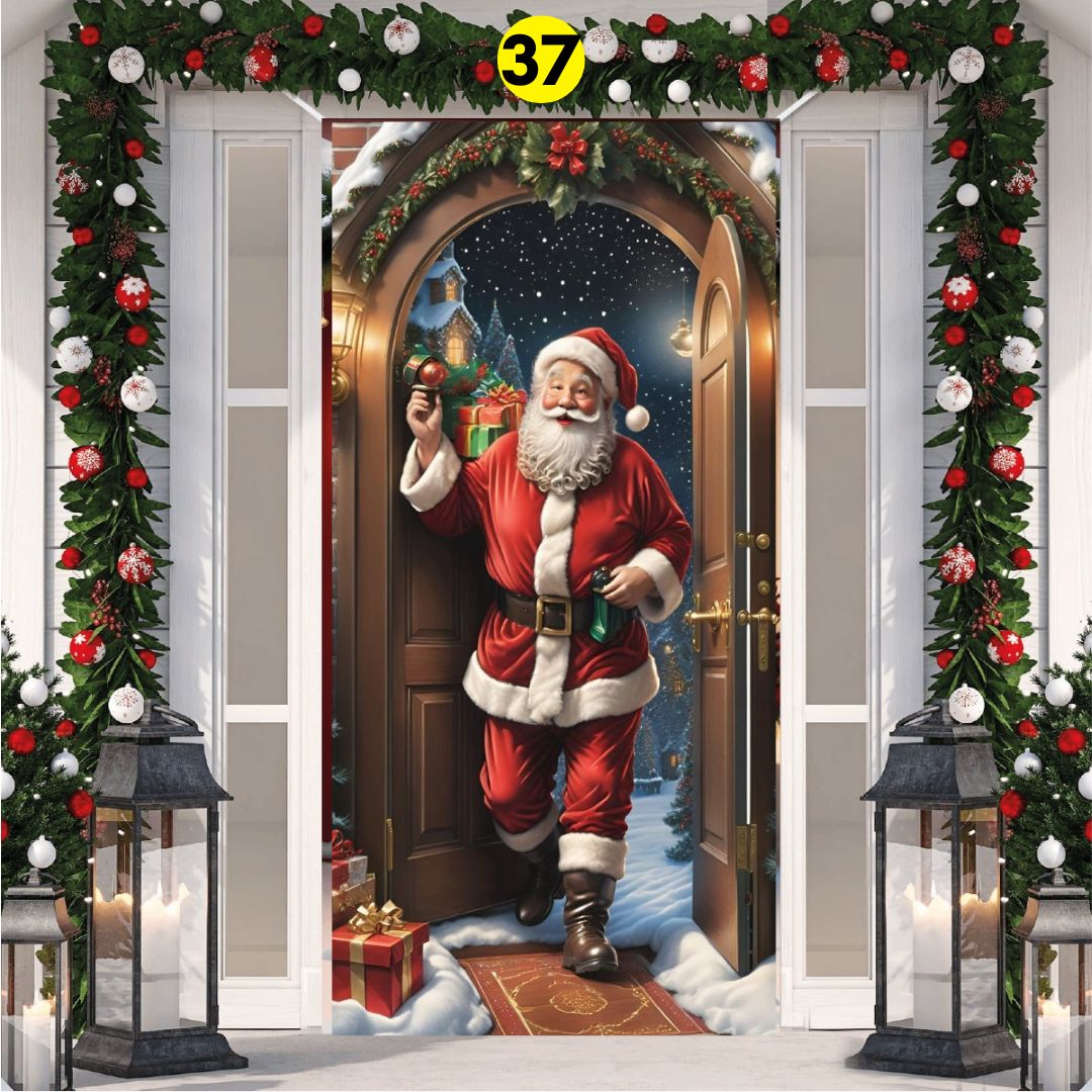 🎄Forro Navideño para Puerta | Medida Estándar