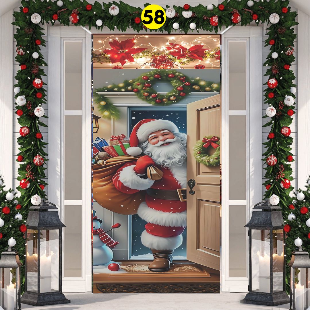 🎄Forro Navideño para Puerta | Medida Estándar