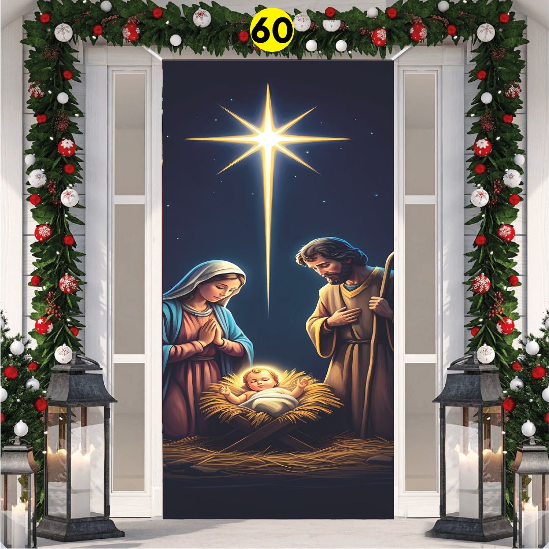 🎄Forro Navideño para Puerta | Medida Estándar