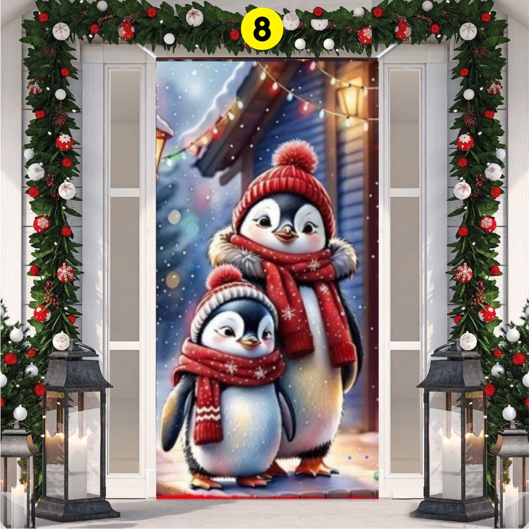 🎄Forro Navideño para Puerta | Medida Estándar