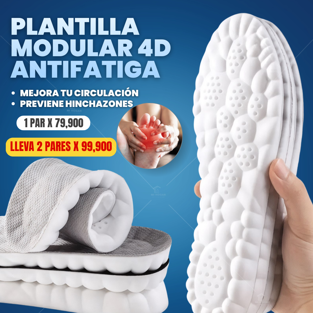 Plantillas 4D Ortopédicas Antifatiga - Descanso y Alivio