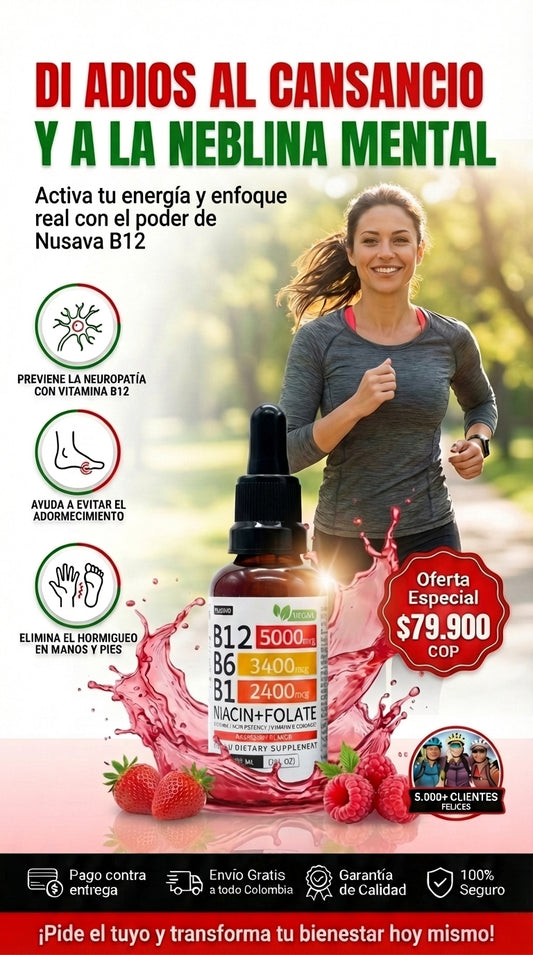 VITAMINA B12 5 EN 1 - SABOR FRAMBUESA 60ML