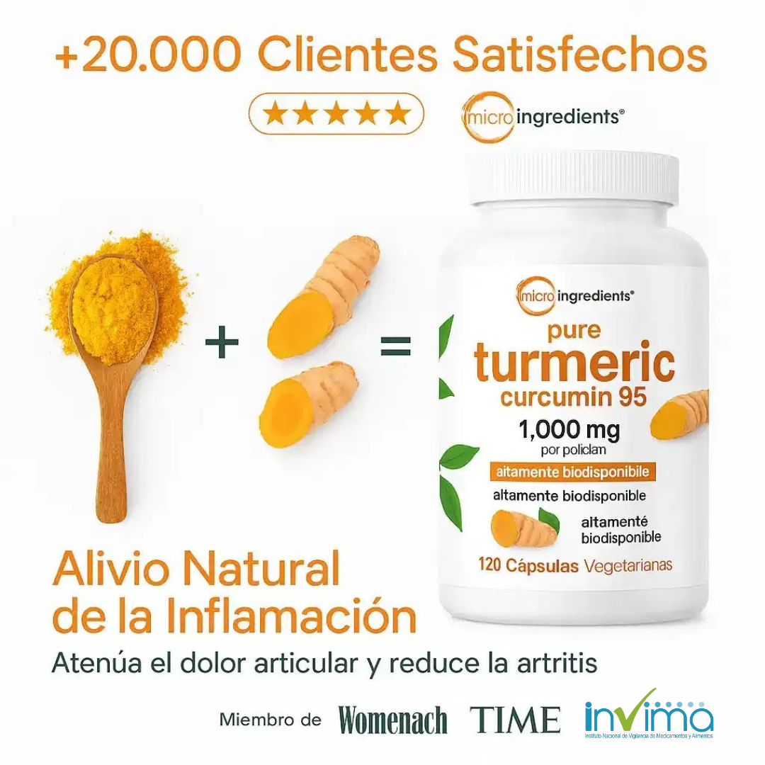 Turmeric® Curcumin 95% -Alivio natural para el dolor de rodillas y articulaciones