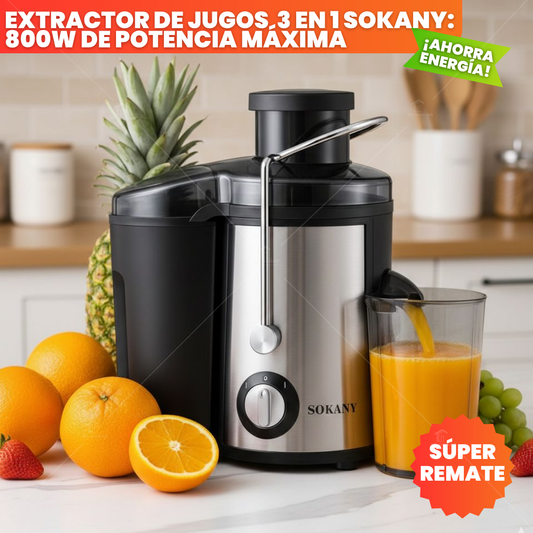 Zumy Pro 800W™ - Extractor de Jugos 3 en 1